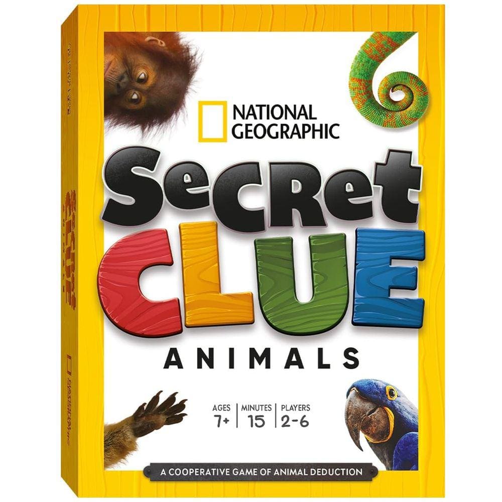 Jogo de cartas cooperativo familiar Underdog Secret Clue Animals 7+