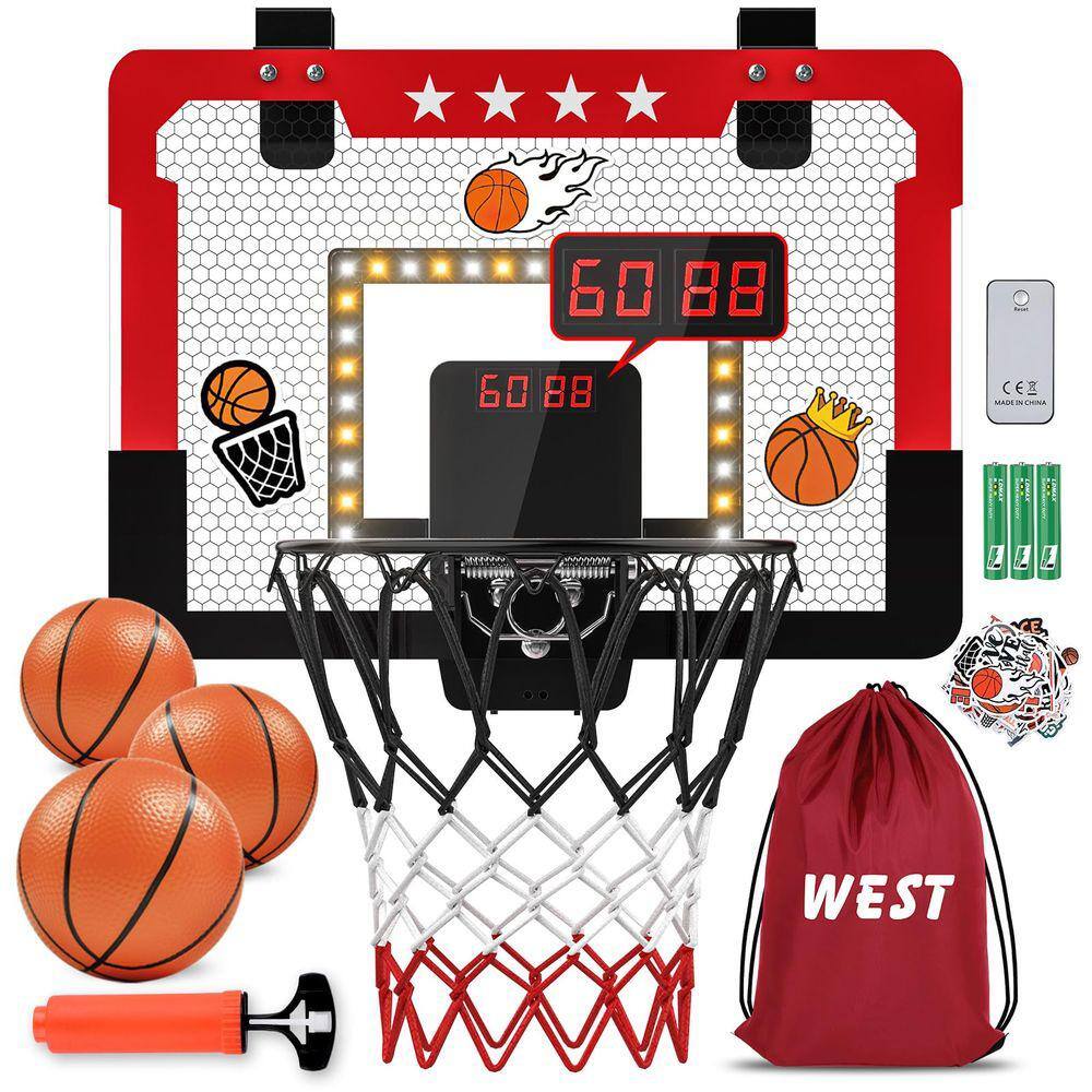 Cesta de basquete de salão Kroyedfuw para crianças com elétron duplo