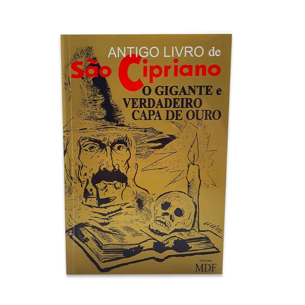 Antigo Livro São Cipriano o gigante verdadeiro Capa de Ouro