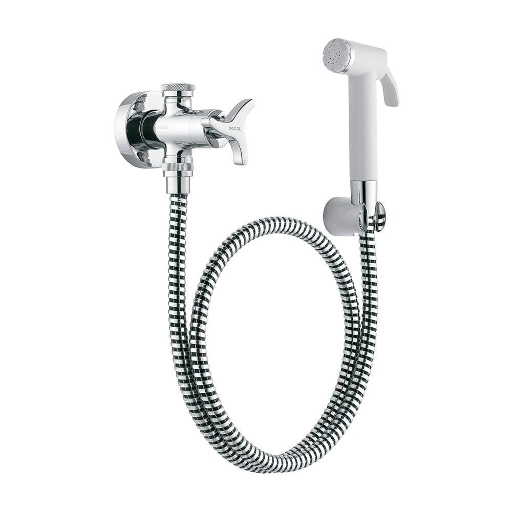 Ducha Higiênica Docol Trio 502506 com Registro e Derivação Branca / Cromada