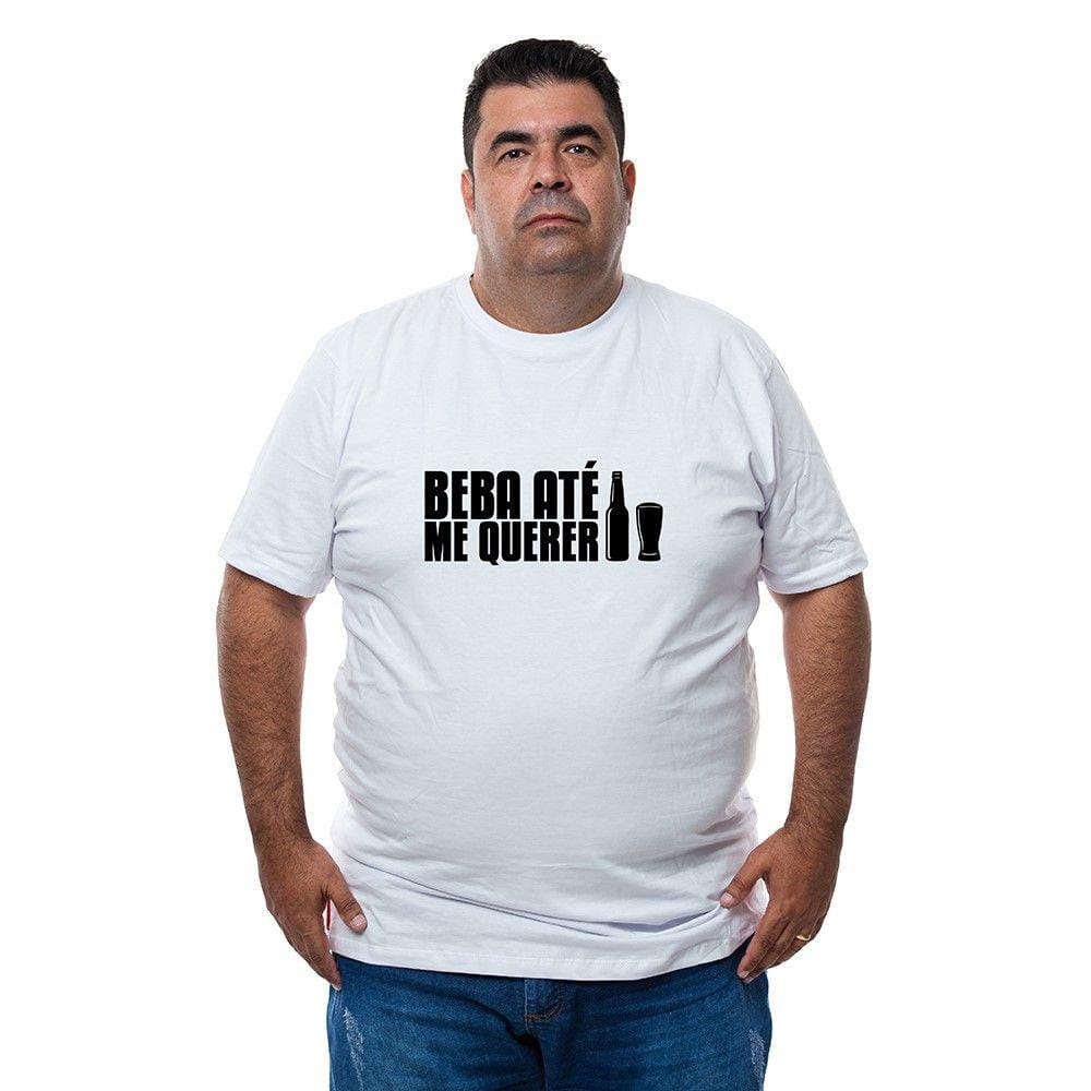 Camiseta Basica Masculina Plus Size Algodao Beba Ate Me Querer Abridor Garrafa Otimo Caimento