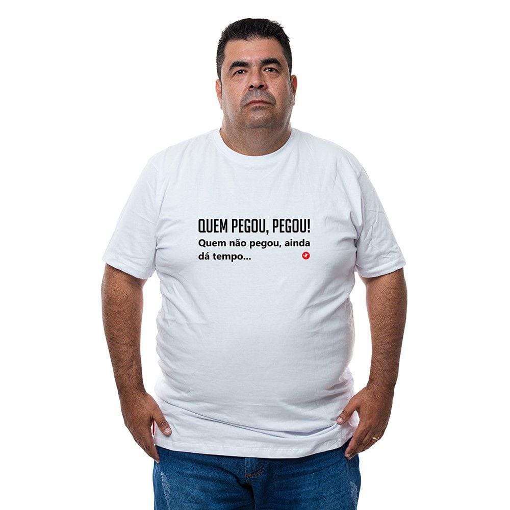 Camiseta Masculina Plus Size Algodao Quem Nao Pegou Ainda Da Tempo Com Abridor De Garrafa