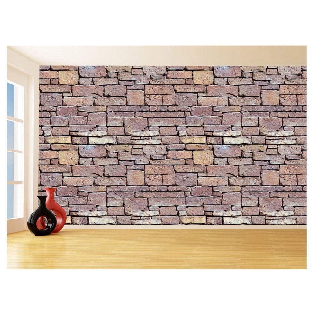 Papel De Parede 3D Pedras Sala Quarto Cozinha 3,5M Stn09