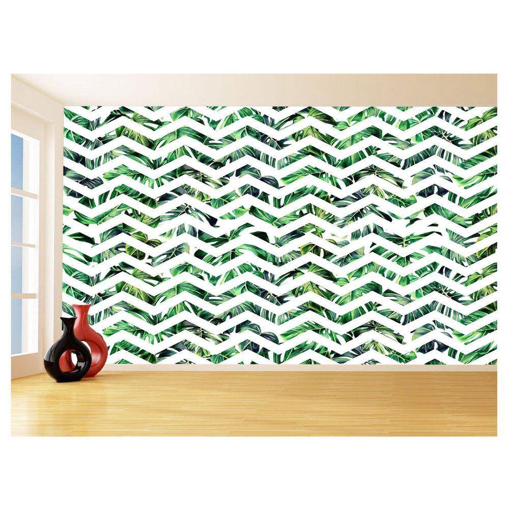 Papel De Parede 3D Sala Chevron Zig Zag Listras 3,5M Zig95