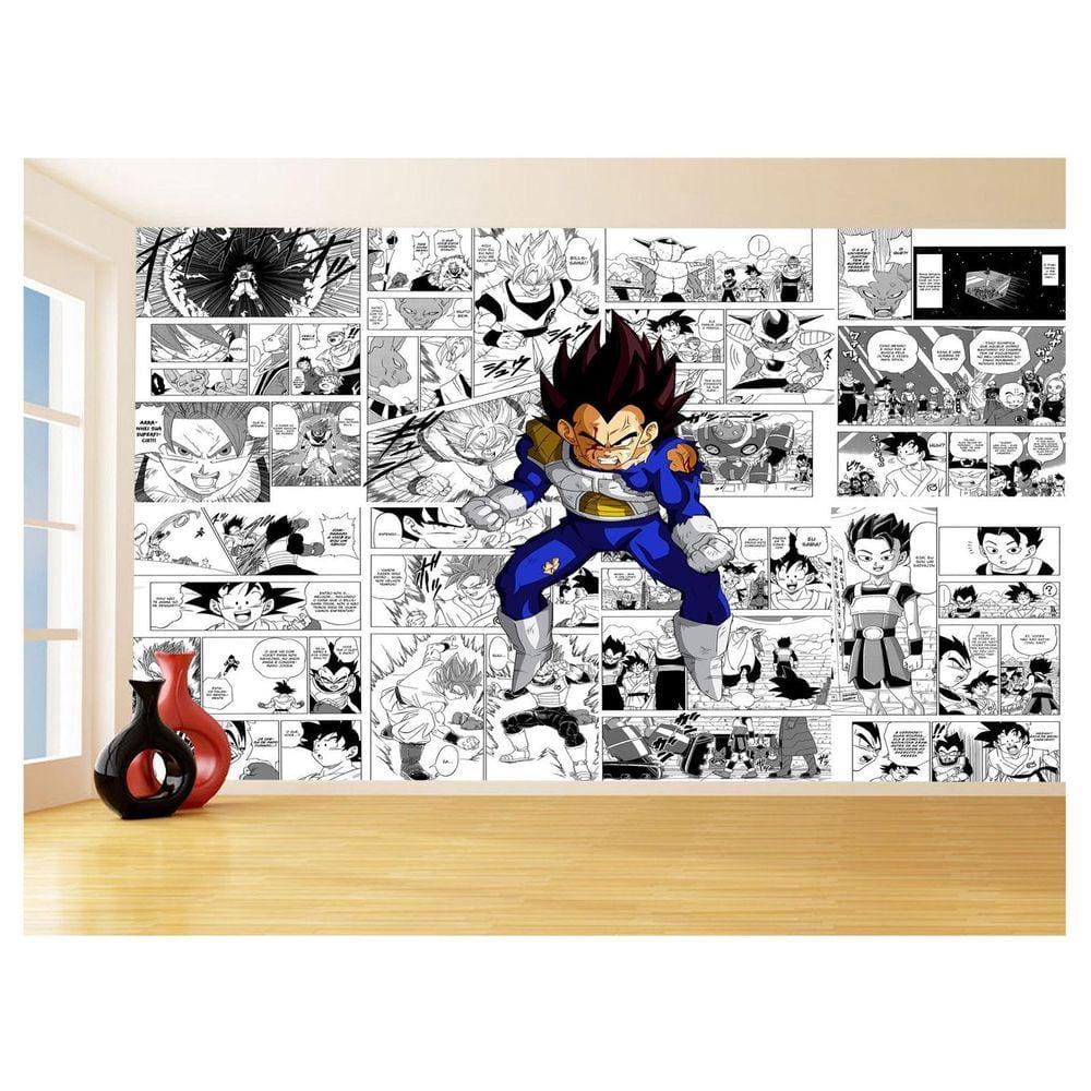 Papel De Parede 3D Dragon Ball Vegeta Anime 3,5M Dbz710
