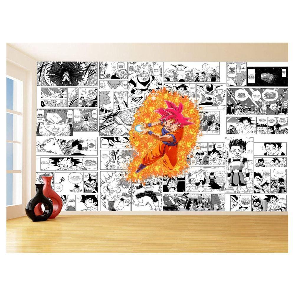 Papel De Parede Dragon Ball Goku Página Manga 3,5M Dbz647