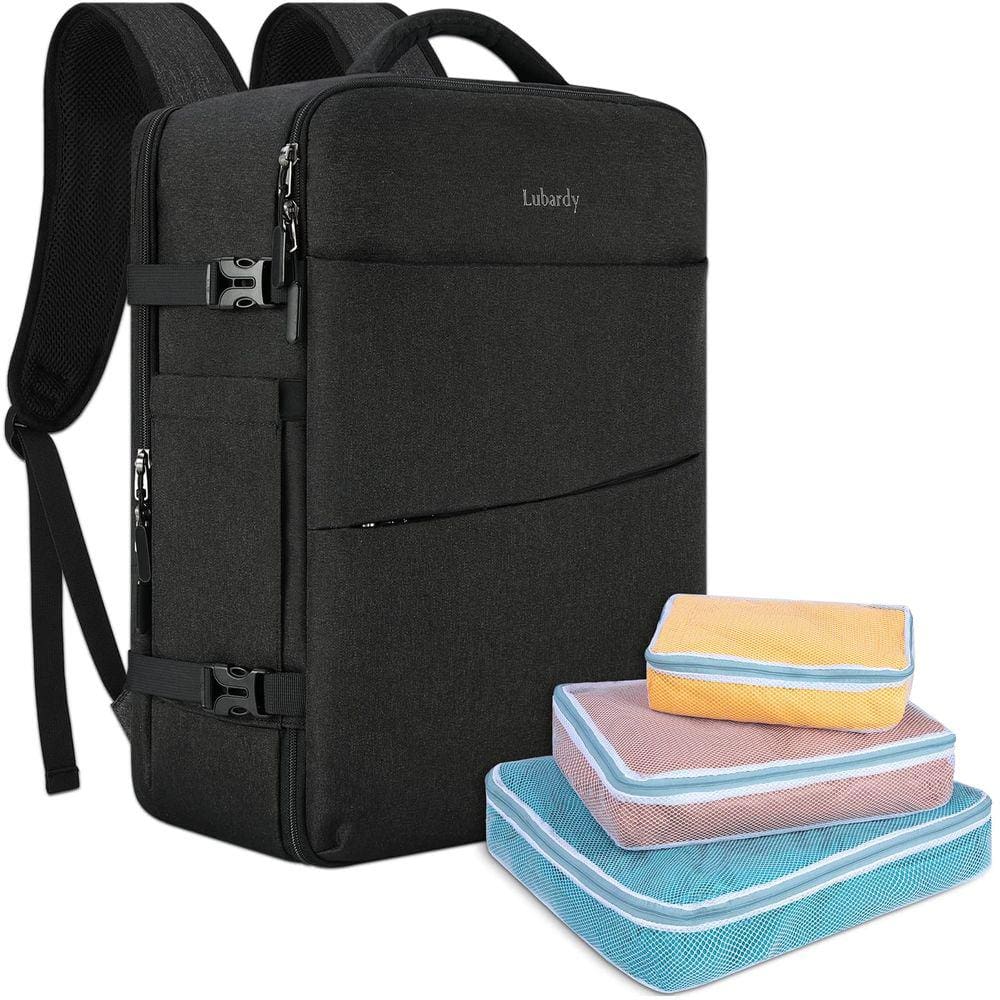 Mochila de viagem Lubardy 40L à prova d`água para laptop de 17 polegadas