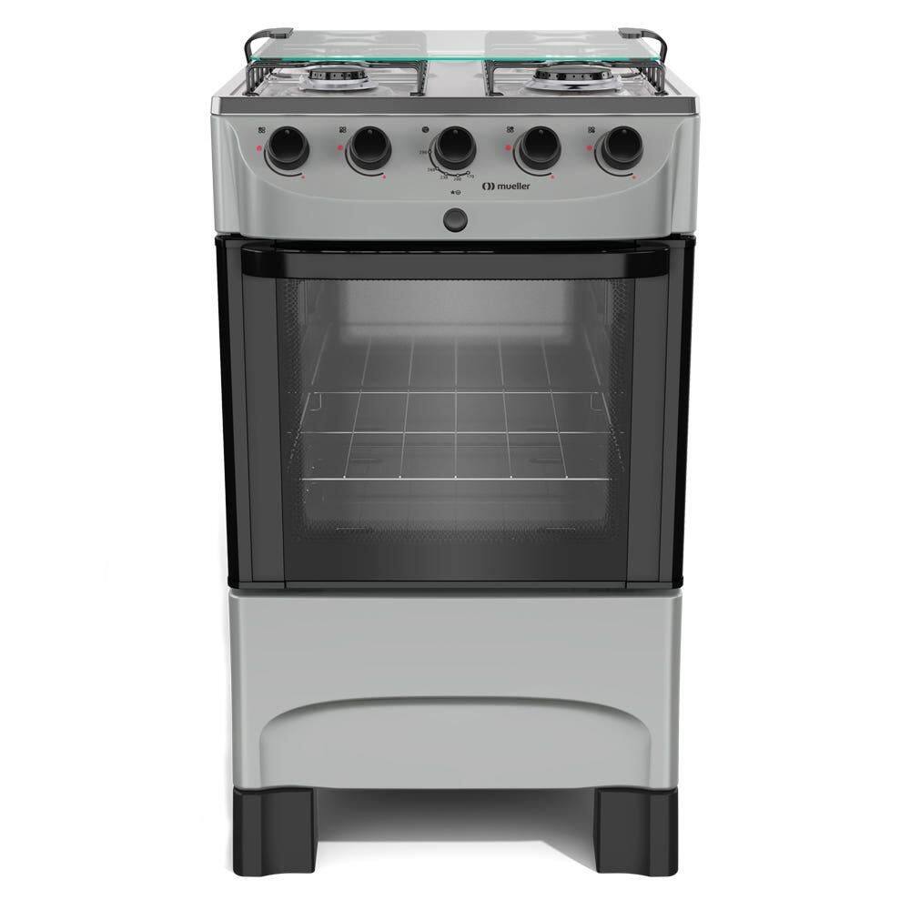 Fogão Mueller 4 bocas Titânio com acendimento automático MFI4BB