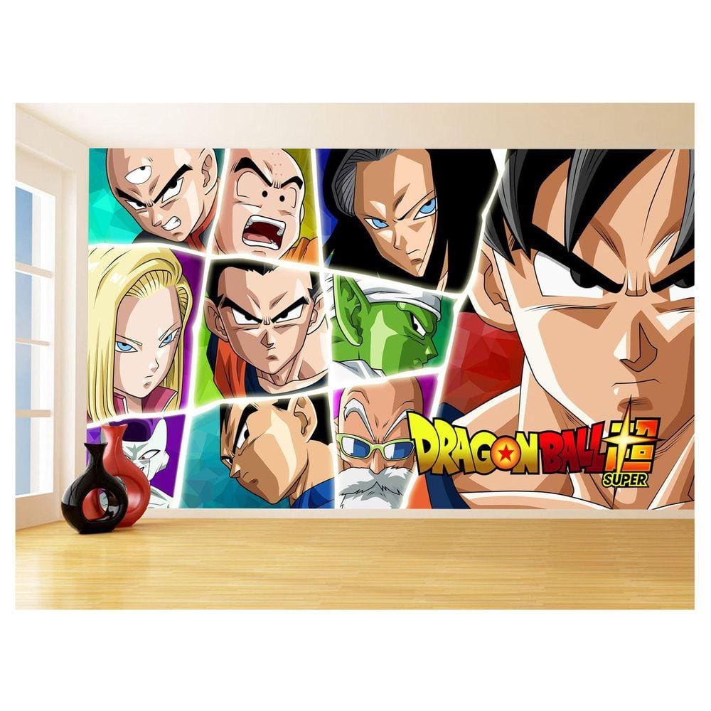 Papel De Parede 3D Dragon Ball Goku Vegeta Anime 3,5M Dbz10