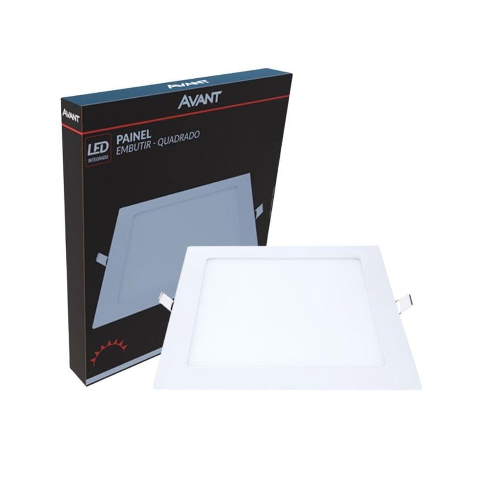 Painel Led Avant Quadrado Embutir 24w 6500k Bivolt Branco
