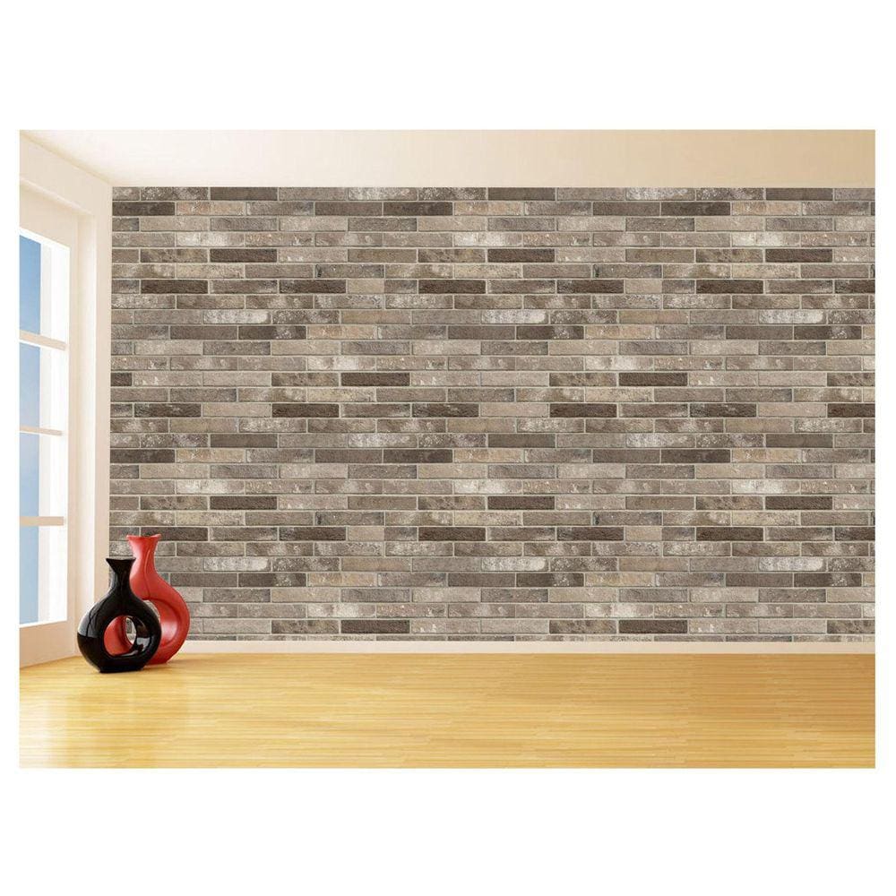 Papel De Parede 3D Tijolo Sala Tijolinho Vista 3,5M Xbr32