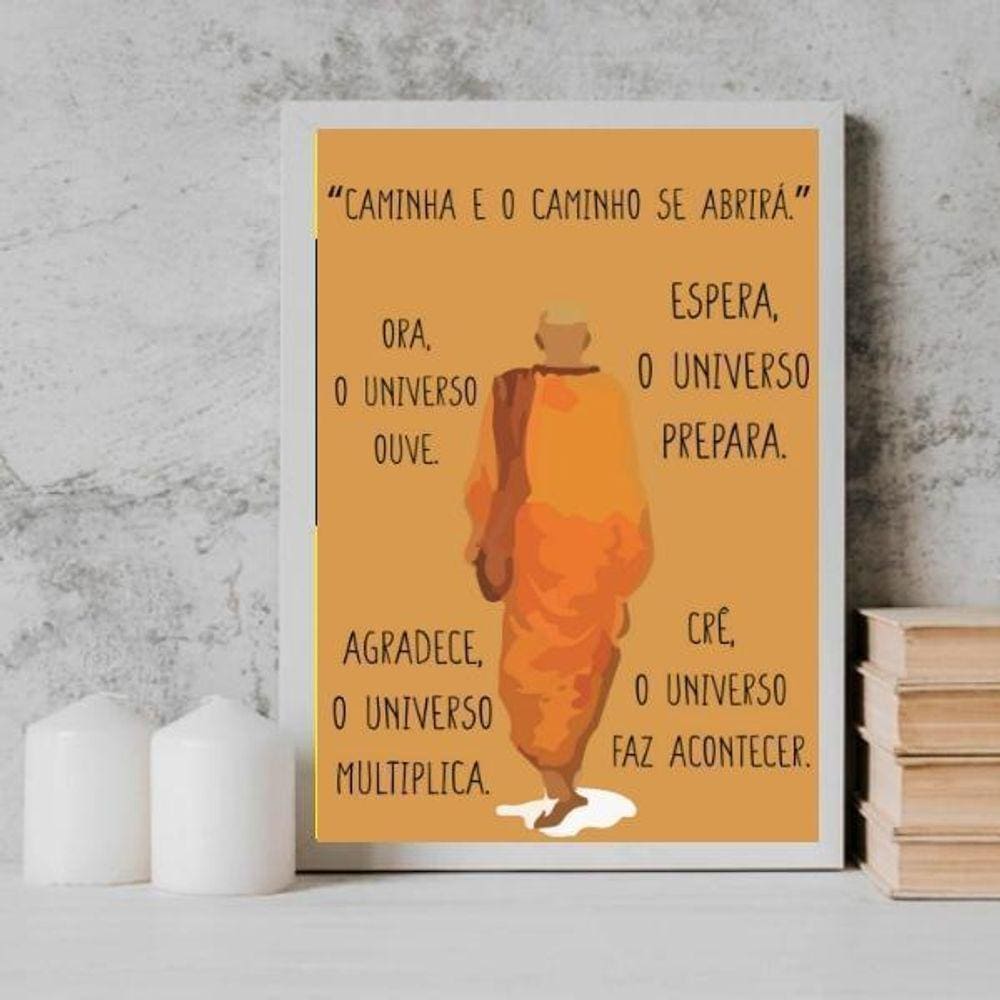 Quadro Decorativo Salve Iemanjá 33X24Cm Preta