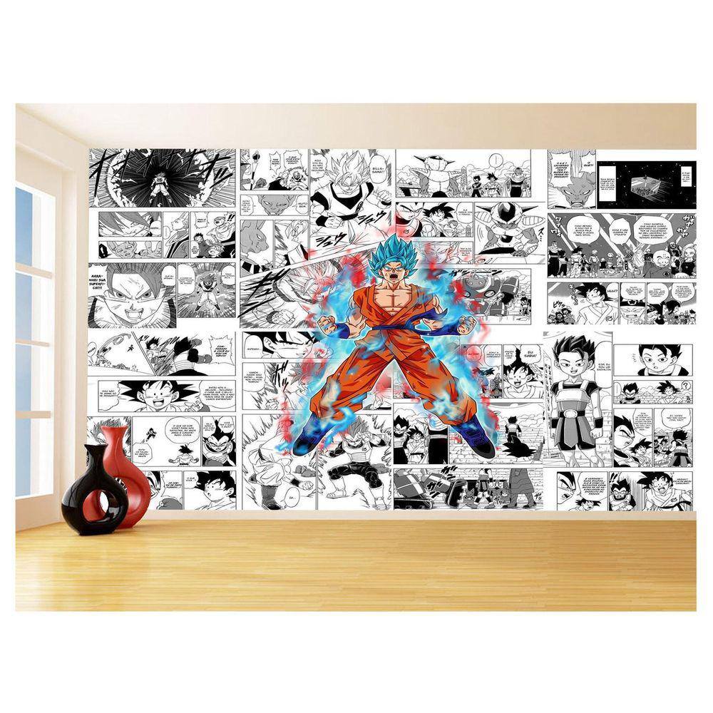 Papel De Parede Dragon Ball Goku Página Manga 3,5M Dbz667