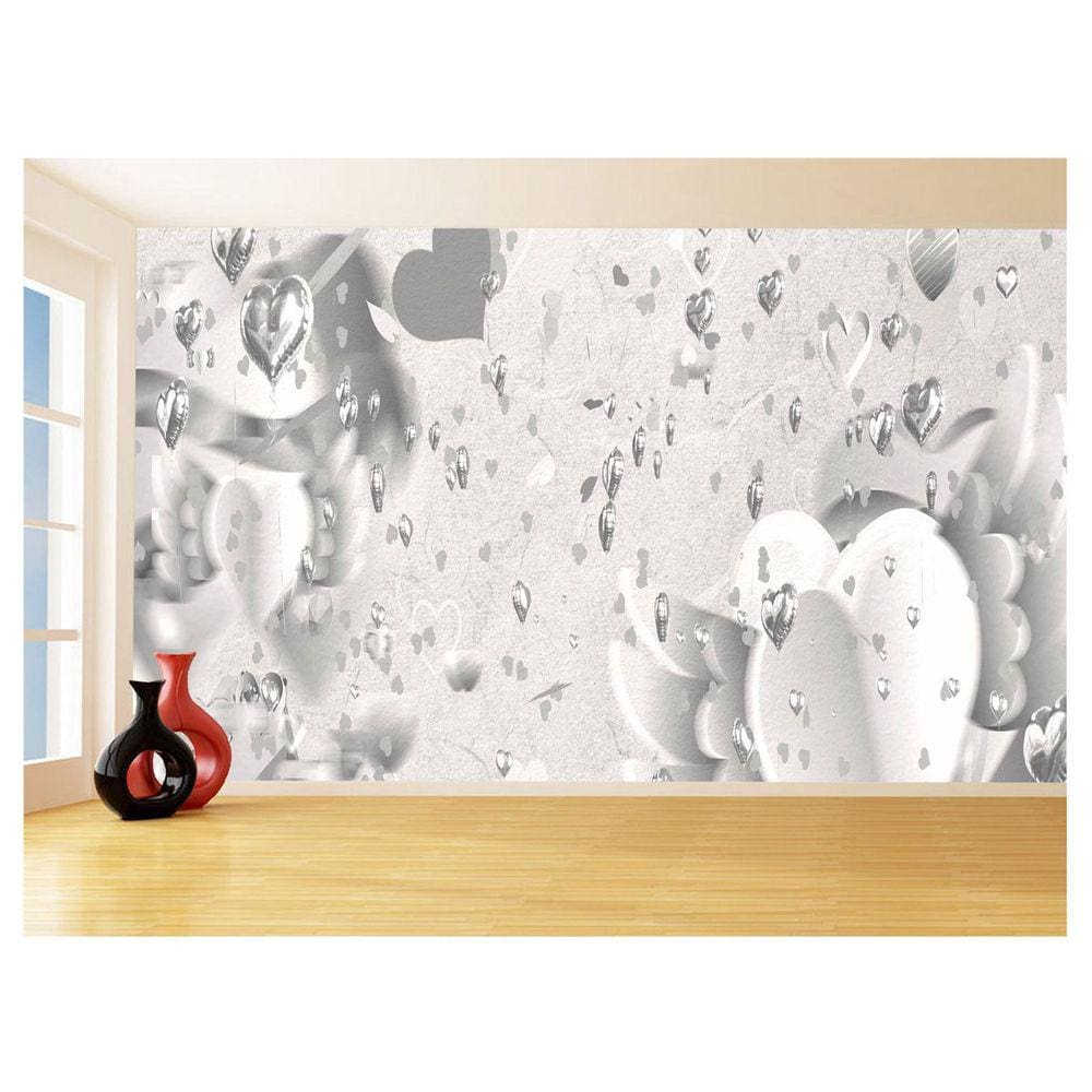 Papel De Parede 3D Floral Textura Sala Flores 3,5M Xfl253