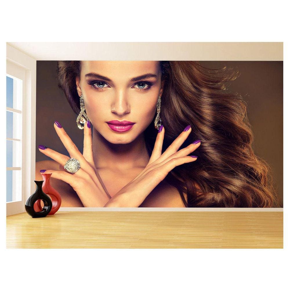 Papel De Parede Salão De Beleza Maquiagem Make 3,5M Slb76