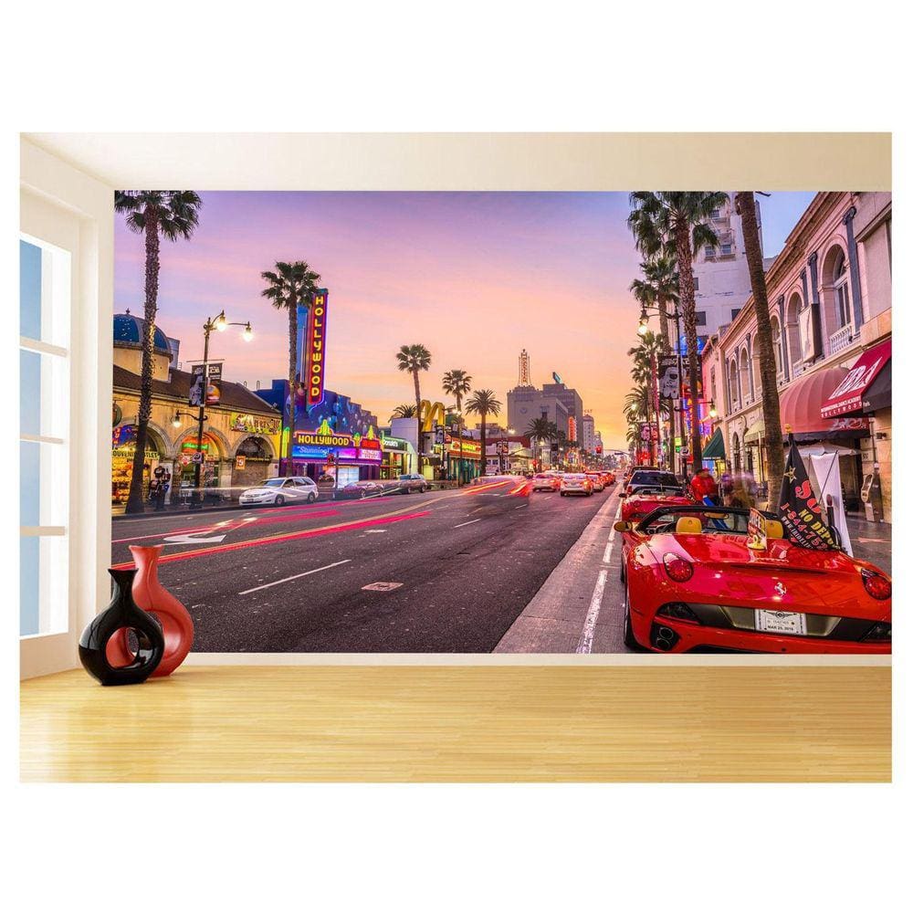 Papel De Parede 3D Cidade Califórnia Hollywood 3,5M Ncd247