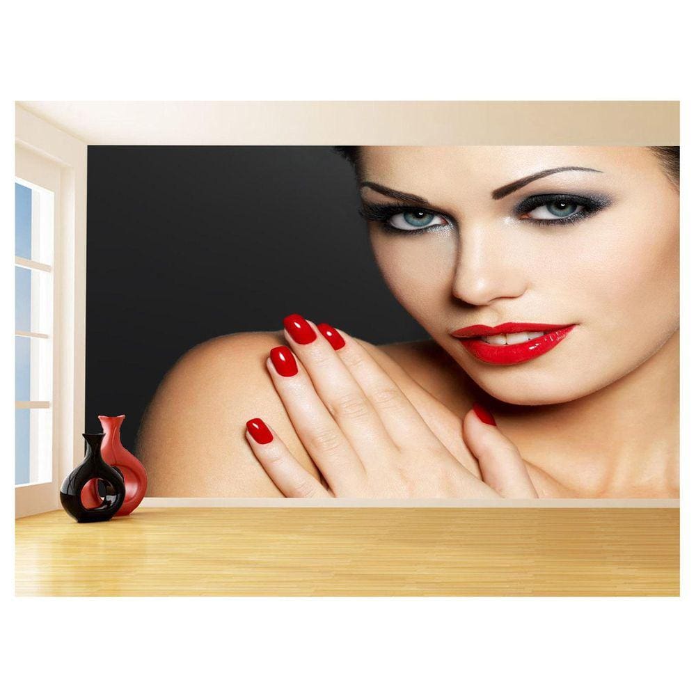 Papel De Parede Salão De Beleza Maquiagem Make 3,5M Slb48