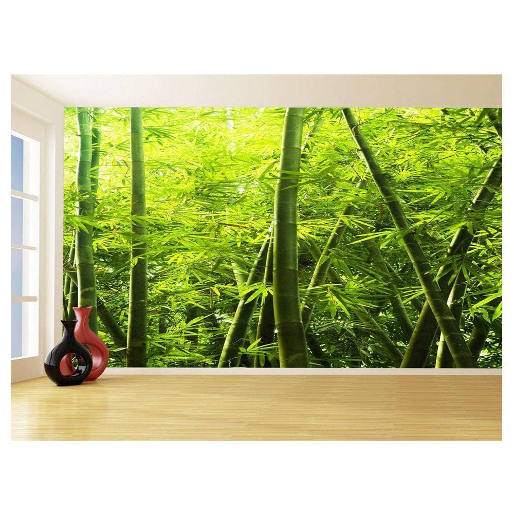 Papel De Parede Floresta Tropical Bambu Folha 3,5M Xna220