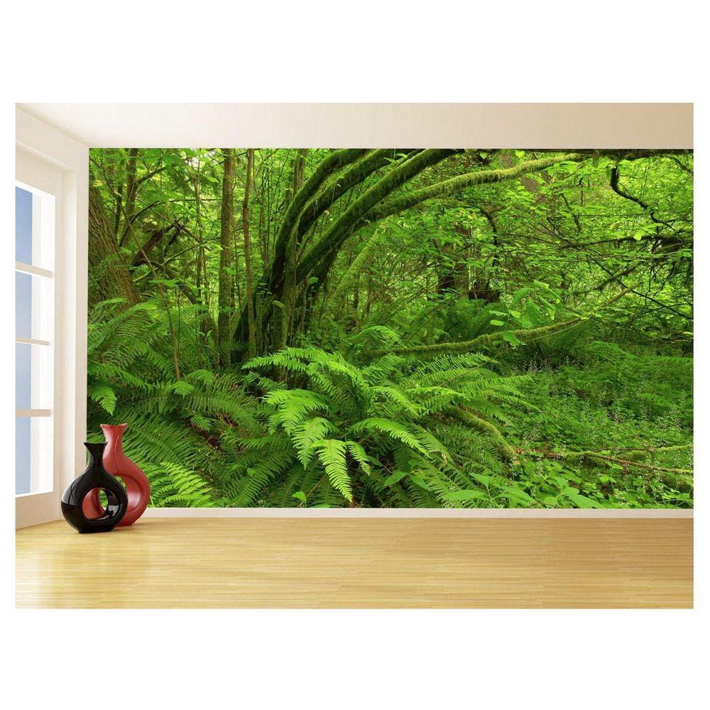 Papel De Parede Floresta Tropical Caminho Luz 3,5M Xna228