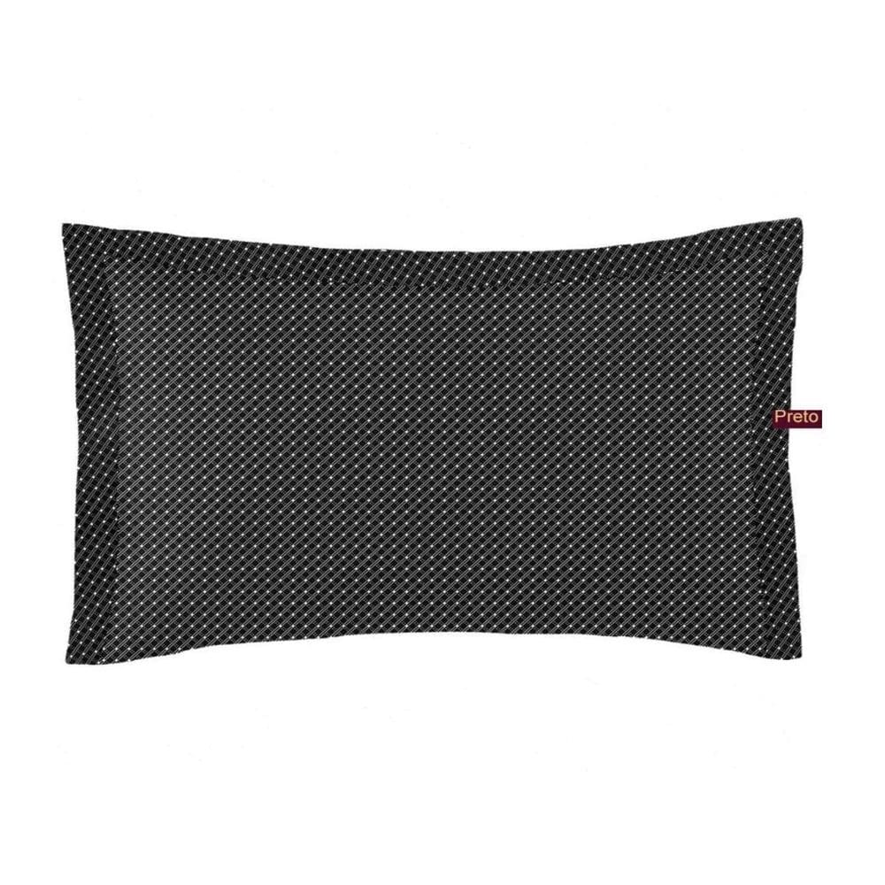 Fronha Avulsa Poliester Toque Acetinado 50X70Cm Slim Preto