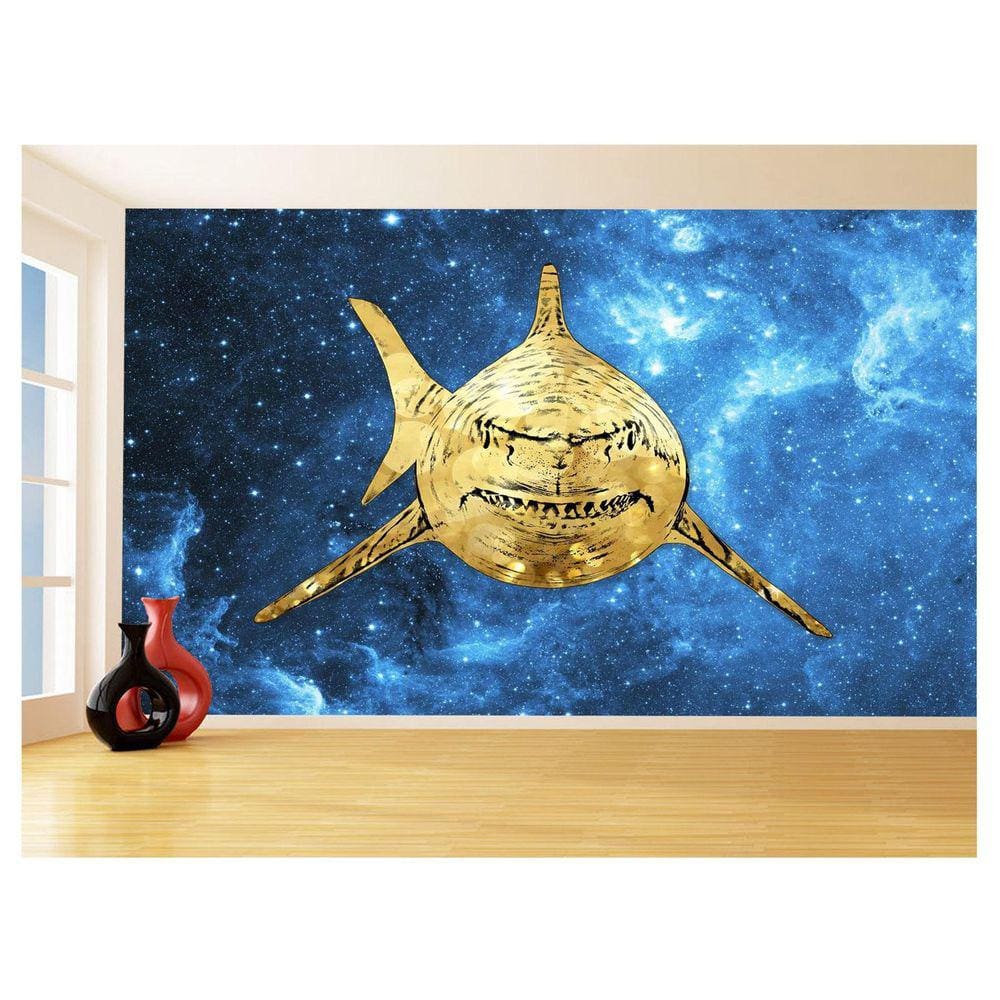 Papel De Parede Animais Pop Art Tubarão Cores 3,5M Pxa566