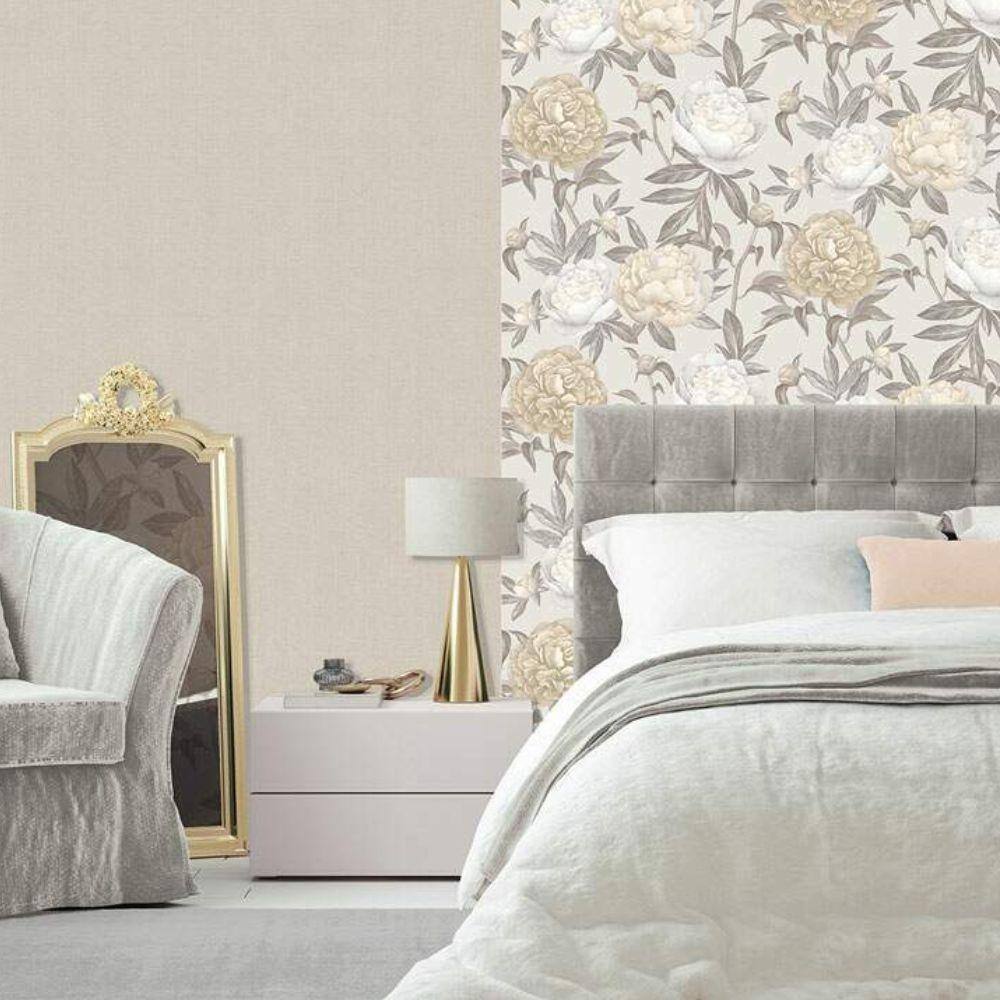 Papel de Parede Lille Folhagem Branco 52500