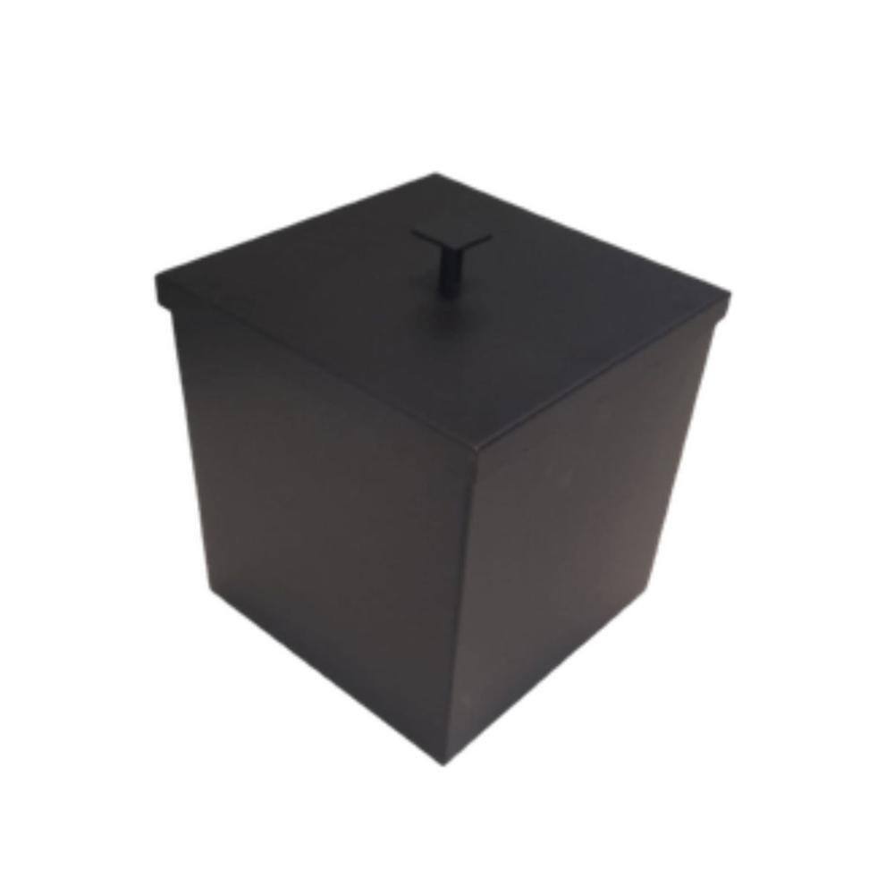 Lixeira Rodinox Inox Preta Quadrada 5,2L