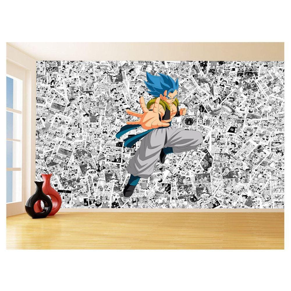 Papel De Parede Dragon Ball Goku Gegeta Anime 3,5M Dbz621