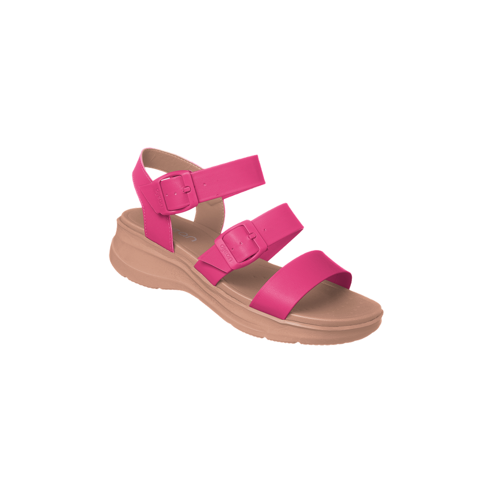 Sandália Papete Feminina Dijean Três Tiras Pink