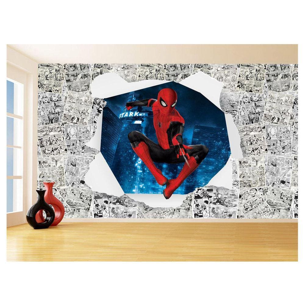 Papel De Parede 3D Heróis Página Quadrinhos Hq 3,5M Nhma192