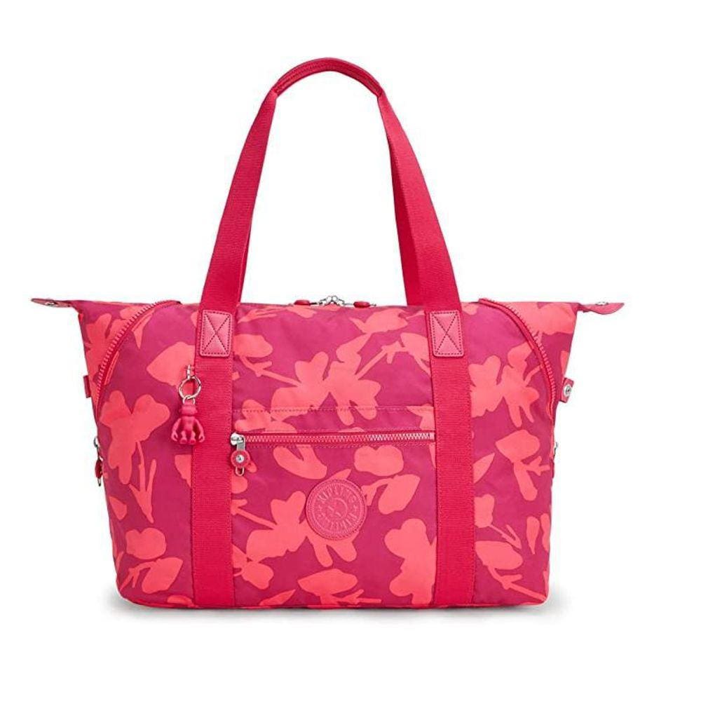 Bolsa Kipling Grande Feminina Pink Estampada
