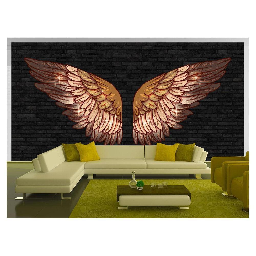 Papel De Parede 3D Arte Asas Selfie Insta Cores 3,5M Tra440