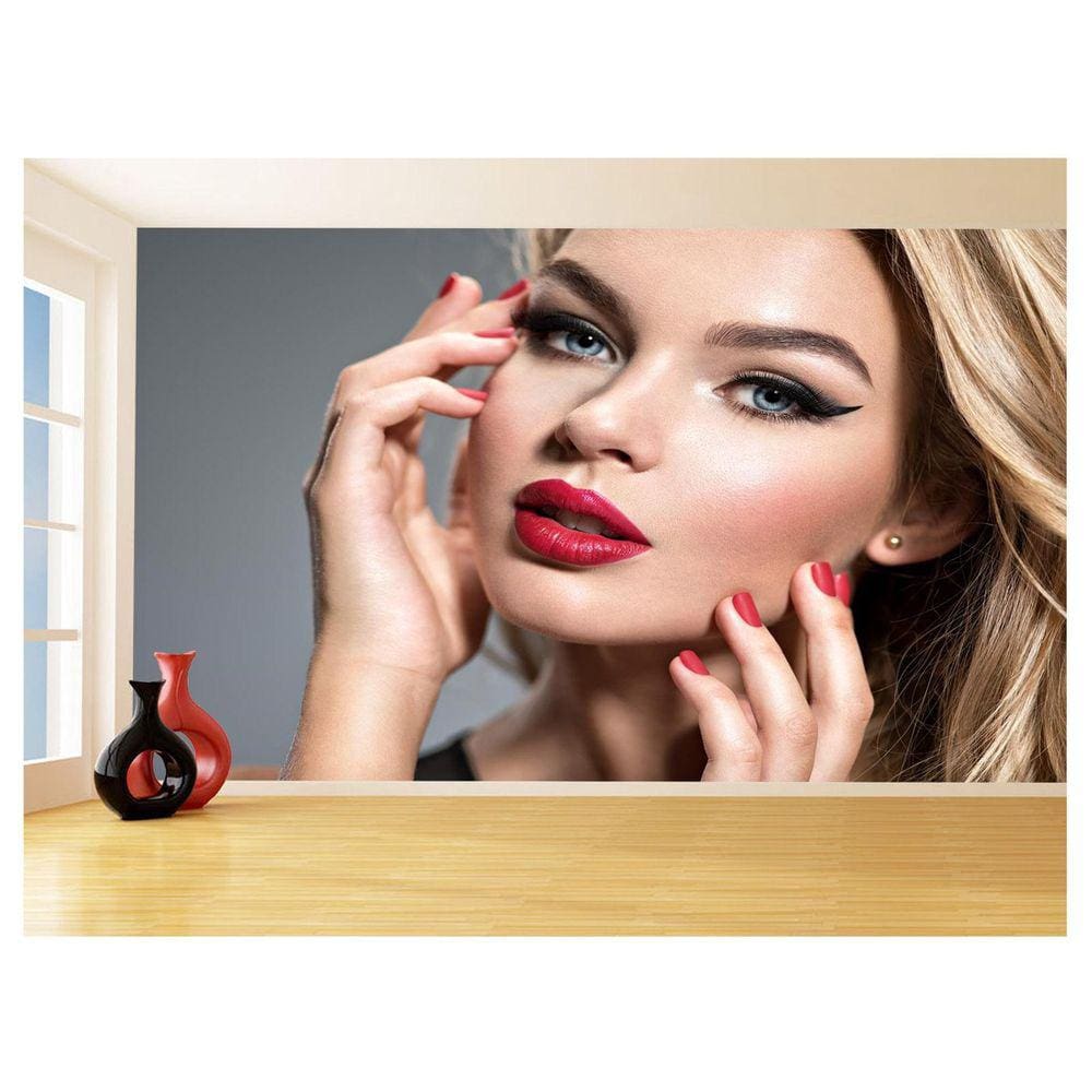 Papel De Parede Salão De Beleza Maquiagem Make 3,5M Slb41