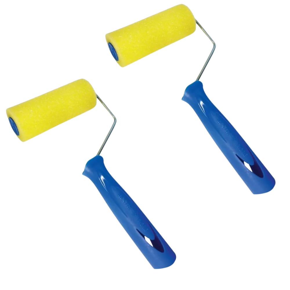 Kit 36 Rolo De Espuma Com Cabo 9Cm 1341-090 Amarelo Madeira Verniz Tigre