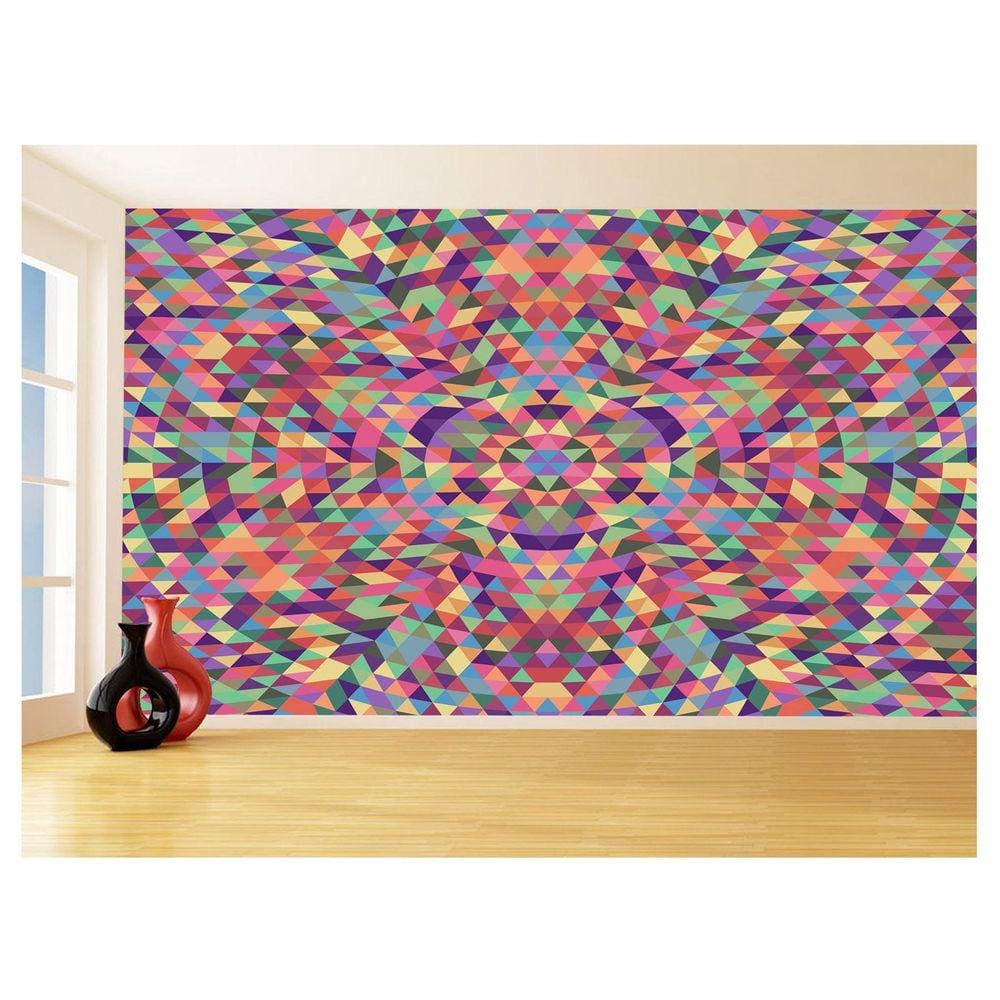 Papel De Parede Geométrico Triângulos Abstrato 3,5M Gmt50
