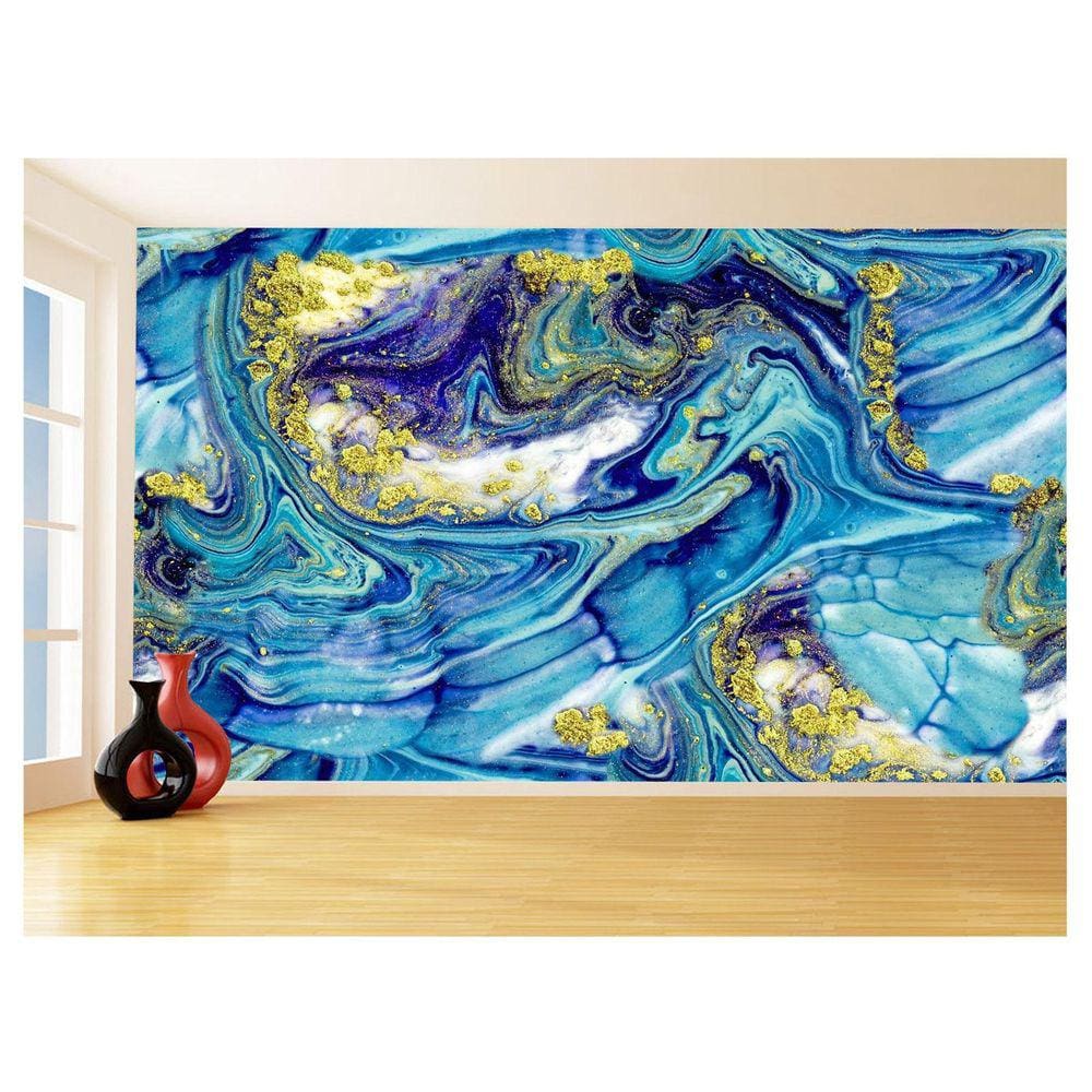 Papel De Parede 3D Estilo Marmore Tintas Cores 3,5M Mbr132