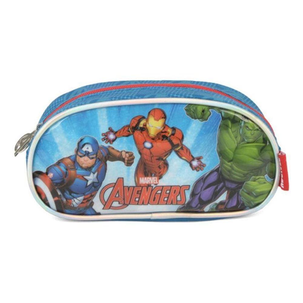 Estojo Simples Vingadores Avengers Marvel - Azul