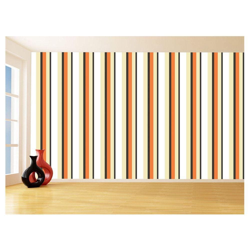 Papel De Parede 3D Listras Coloridas Verticais 3,5M Lst29