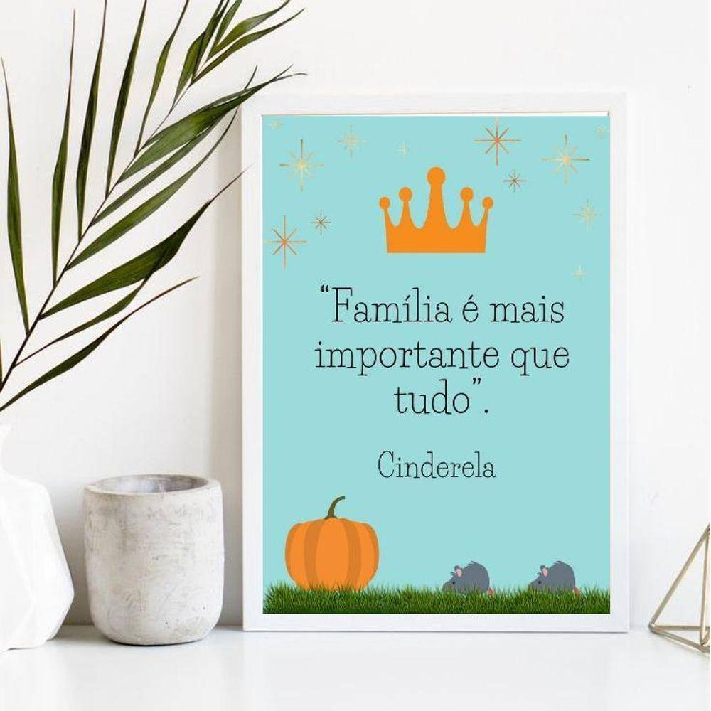 Quadro Família 33x24cm - Vidro | Moldura Preta