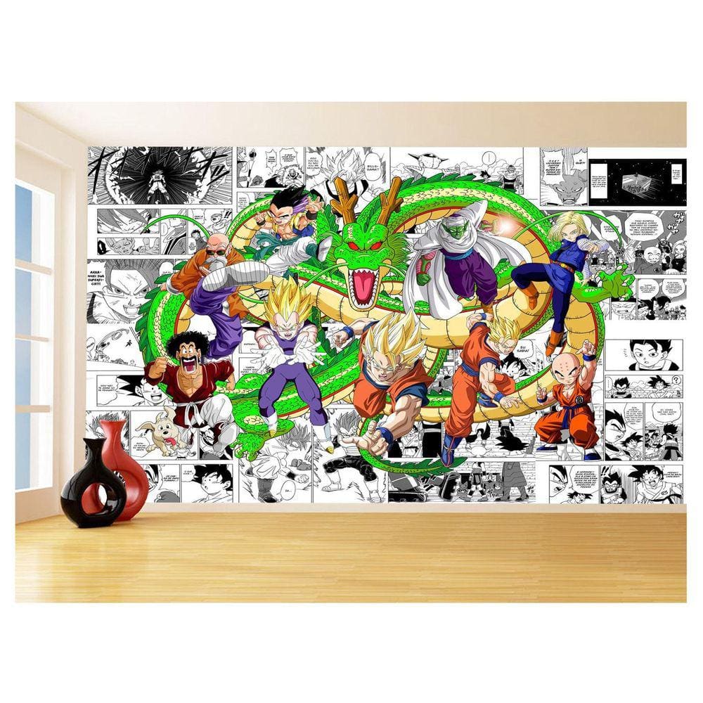 Papel De Parede Dragon Ball Goku Vegeta Anime 3,5M Dbz216