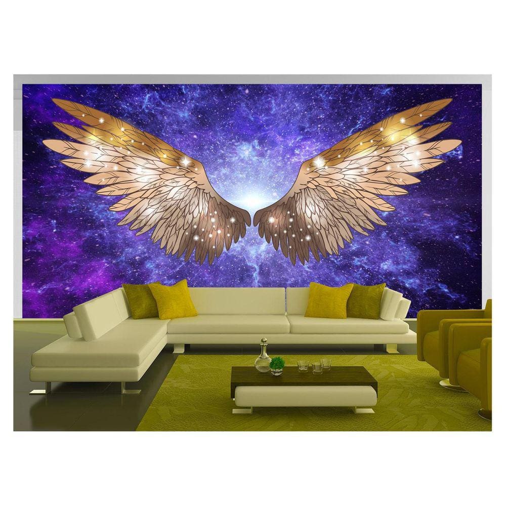 Papel De Parede 3D Arte Asas Selfie Insta Cores 3,5M Tra185