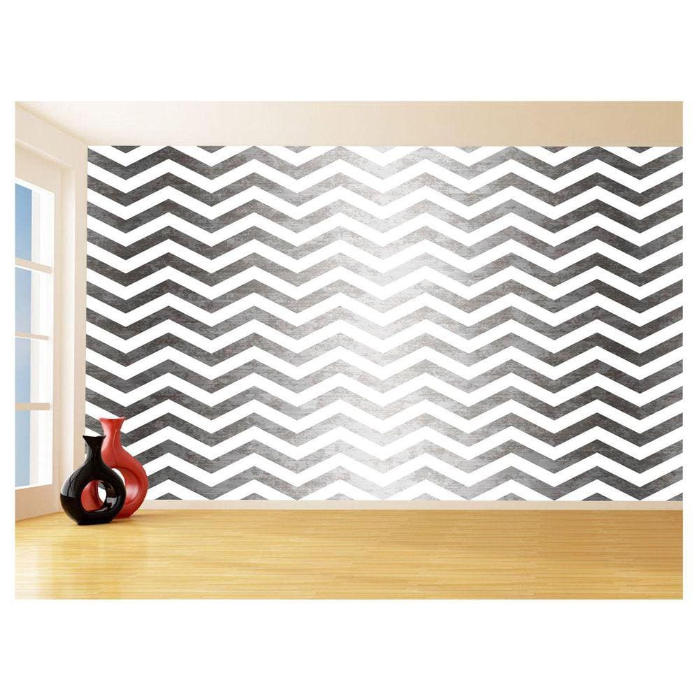 Papel De Parede 3D Sala Chevron Zig Zag Listras 3,5M Zig133