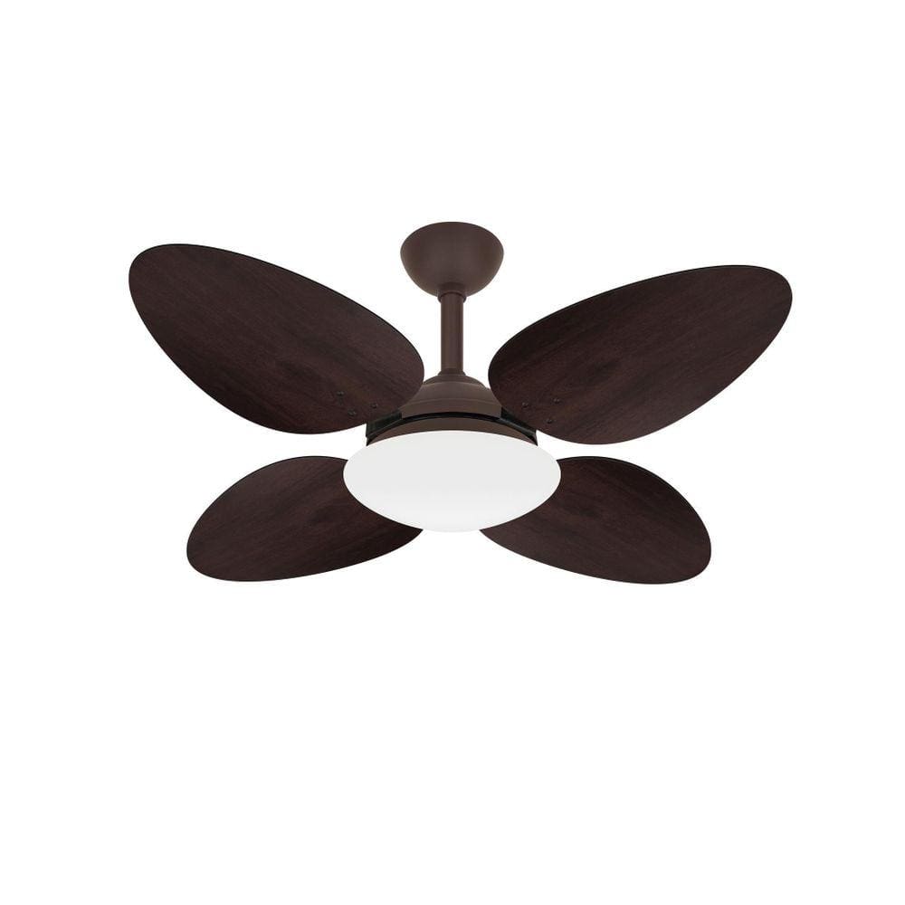 Ventilador De Teto Marrom Silencioso 4 Pás Trevo Ventax 110V