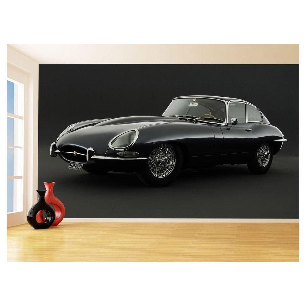Papel De Parede 3D Carro Antigo Jaguar E Type 3,5M Cxr66