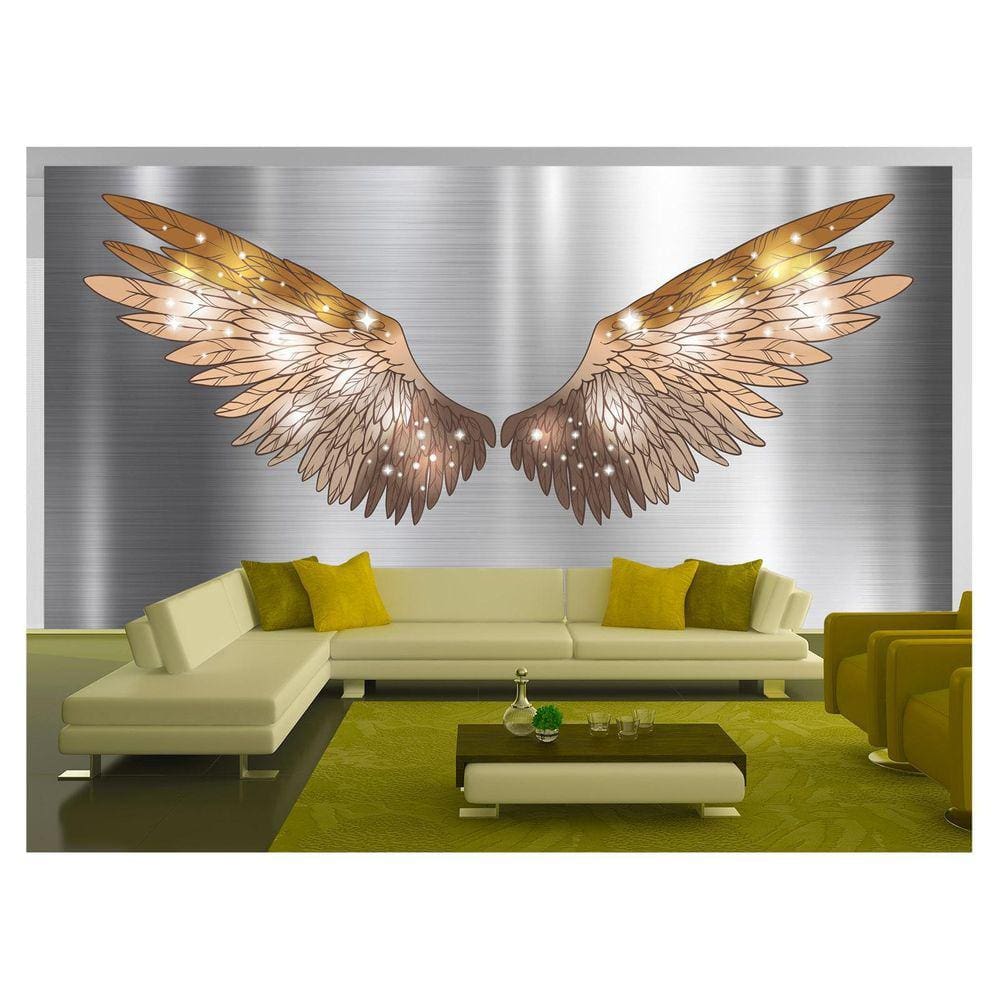 Papel De Parede 3D Arte Asas Selfie Insta Cores 3,5M Tra220