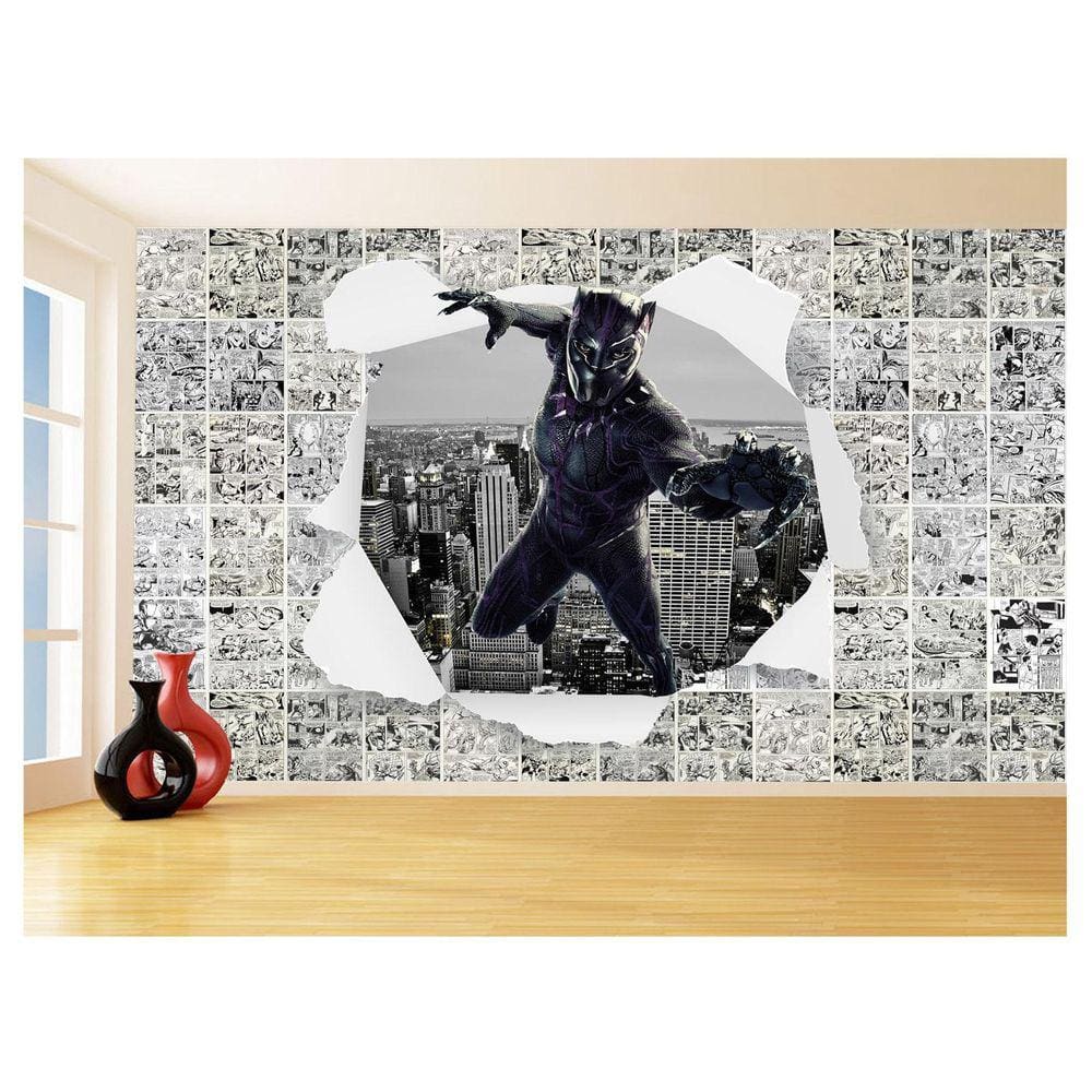 Papel De Parede 3D Heróis Página Quadrinhos Hq 3,5M Nhma236