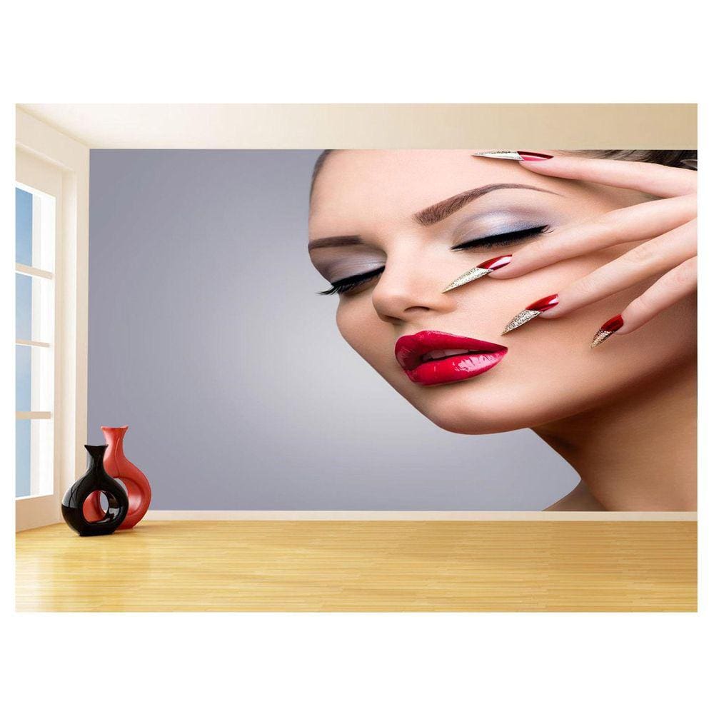 Papel De Parede Salão De Beleza Maquiagem Make 3,5M Slb46