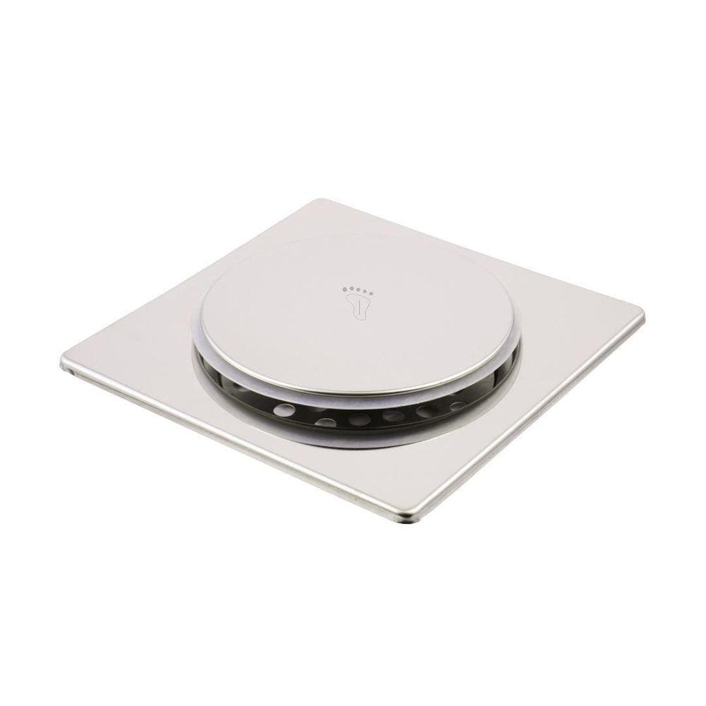Ralo Inteligente Click 15X15 Quadrado Veda Cheiro Cromado