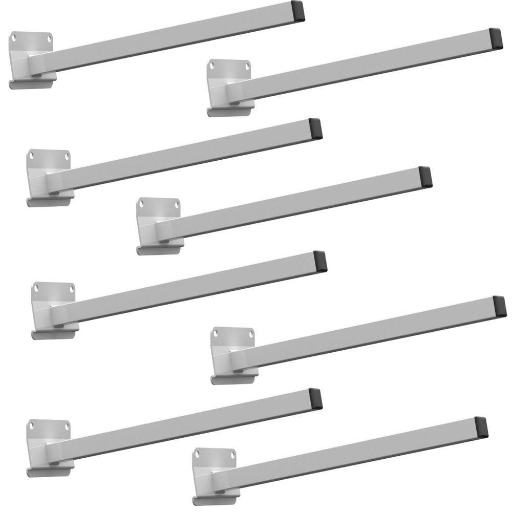 08 SUPORTES REFLETOR BASE INCLINADA BRAÇO 50 cm 08 CJ