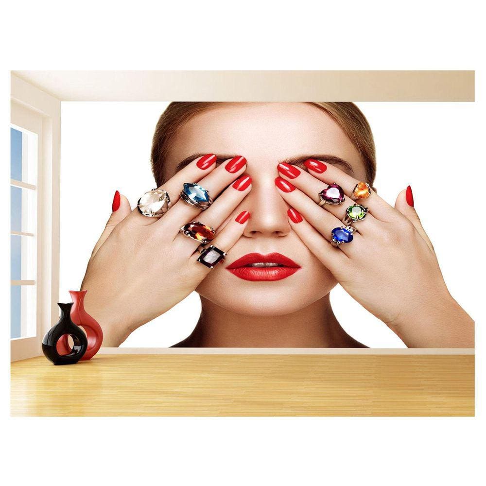 Papel De Parede Salão De Beleza Maquiagem Make 3,5M Slb91